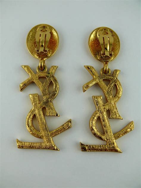 ysl vintage earrings